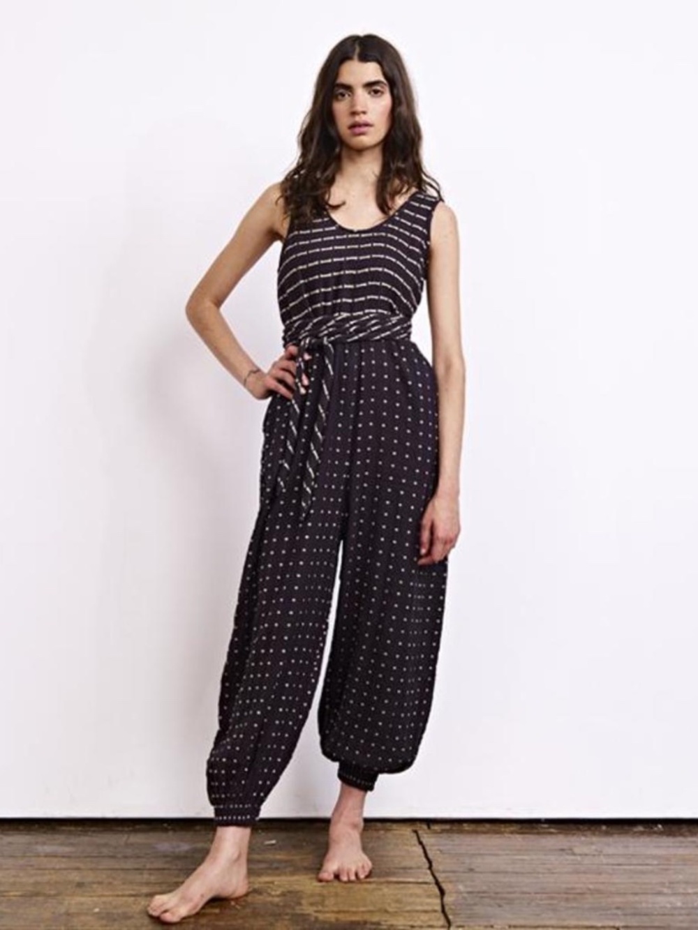 Ace & Jig Cloud Jumpsuit in Black Dot